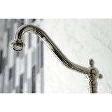 Duchess Two-Handle 2-Hole Wall Mount Bridge Kitchen Faucet with Brass Sprayer