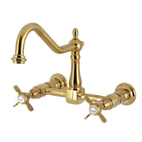 Essex Double-Handle 2-Hole Wall-Mount Bridge Kitchen Faucet