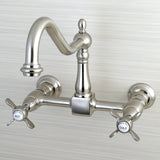 Essex Double-Handle 2-Hole Wall-Mount Bridge Kitchen Faucet