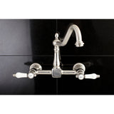 Bel-Air Double-Handle 2-Hole Wall-Mount Bridge Kitchen Faucet