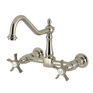 Hamilton Double-Handle 2-Hole Wall-Mount Bridge Kitchen Faucet