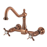 Essex Double-Handle 2-Hole Wall-Mount Bridge Kitchen Faucet