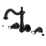 Bel-Air Double-Handle 3-Hole Wall Mount Bathroom Faucet