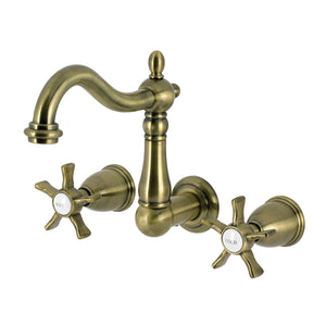 Hamilton Double-Handle 3-Hole Wall Mount Bathroom Faucet