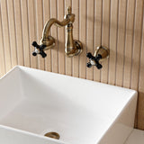 Duchess Double-Handle 3-Hole Wall Mount Bathroom Faucet