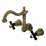 Duchess Double-Handle 3-Hole Wall Mount Bathroom Faucet