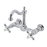 Heritage Two-Handle 2-Hole Wall Mount Kitchen Faucet