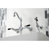 Duchess Two-Handle 2-Hole Wall Mount Bridge Kitchen Faucet with Brass Sprayer