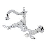 Tudor Two-Handle 2-Hole Wall Mount Kitchen Faucet