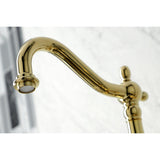 Duchess Two-Handle 2-Hole Wall Mount Bridge Kitchen Faucet with Brass Sprayer