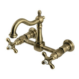 Heritage Two-Handle 2-Hole Wall Mount Kitchen Faucet