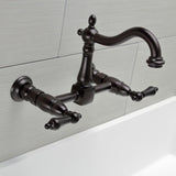 Heritage Two-Handle 2-Hole Wall Mount Kitchen Faucet