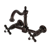 Heritage Two-Handle 2-Hole Wall Mount Kitchen Faucet