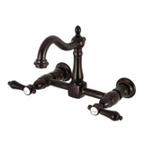 Heirloom Two-Handle 2-Hole Wall Mount Kitchen Faucet