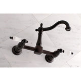 Heritage Two-Handle 2-Hole Wall Mount Kitchen Faucet