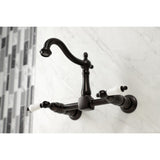 Heritage Two-Handle 2-Hole Wall Mount Kitchen Faucet