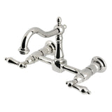 Heritage Two-Handle 2-Hole Wall Mount Kitchen Faucet