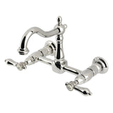 Heirloom Two-Handle 2-Hole Wall Mount Kitchen Faucet