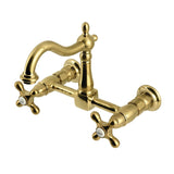 Heritage Two-Handle 2-Hole Wall Mount Kitchen Faucet