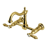 Heirloom Two-Handle 2-Hole Wall Mount Kitchen Faucet