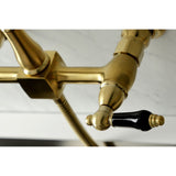 Duchess Two-Handle 2-Hole Wall Mount Bridge Kitchen Faucet with Brass Sprayer