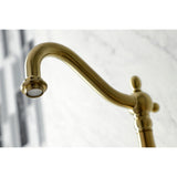 Duchess Two-Handle 2-Hole Wall Mount Bridge Kitchen Faucet with Brass Sprayer