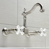 Heritage Double-Handle 2-Hole Wall-Mount Bridge Kitchen Faucet