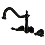 Heritage Two-Handle 3-Hole Wall Mount Kitchen Faucet