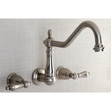 Heritage Two-Handle 3-Hole Wall Mount Kitchen Faucet