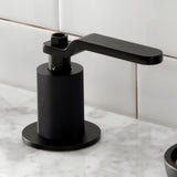 Whitaker Two-Handle 3-Hole Deck Mount Widespread Bathroom Faucet with Push Pop-Up Drain