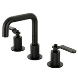 Whitaker Two-Handle 3-Hole Deck Mount Widespread Bathroom Faucet with Push Pop-Up Drain