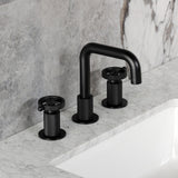 Levante Two-Handle 3-Hole Deck Mount Widespread Bathroom Faucet with Push Pop-Up Drain