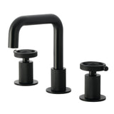 Levante Two-Handle 3-Hole Deck Mount Widespread Bathroom Faucet with Push Pop-Up Drain