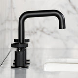 Ostro Two-Handle 3-Hole Deck Mount Widespread Bathroom Faucet with Push Pop-Up Drain