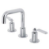 Whitaker Two-Handle 3-Hole Deck Mount Widespread Bathroom Faucet with Push Pop-Up Drain