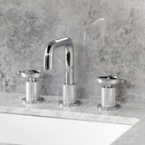 Levante Two-Handle 3-Hole Deck Mount Widespread Bathroom Faucet with Push Pop-Up Drain