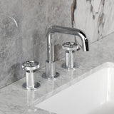 Levante Two-Handle 3-Hole Deck Mount Widespread Bathroom Faucet with Push Pop-Up Drain