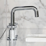 Levante Two-Handle 3-Hole Deck Mount Widespread Bathroom Faucet with Push Pop-Up Drain