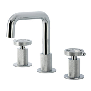 Levante Two-Handle 3-Hole Deck Mount Widespread Bathroom Faucet with Push Pop-Up Drain