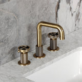 Levante Two-Handle 3-Hole Deck Mount Widespread Bathroom Faucet with Push Pop-Up Drain