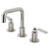 Whitaker Two-Handle 3-Hole Deck Mount Widespread Bathroom Faucet with Push Pop-Up Drain