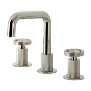 Ostro Two-Handle 3-Hole Deck Mount Widespread Bathroom Faucet with Push Pop-Up Drain