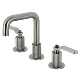 Whitaker Two-Handle 3-Hole Deck Mount Widespread Bathroom Faucet with Push Pop-Up Drain