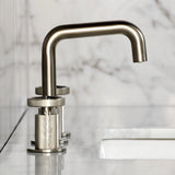 Ostro Two-Handle 3-Hole Deck Mount Widespread Bathroom Faucet with Push Pop-Up Drain