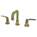 Whitaker Two-Handle 3-Hole Deck Mount Widespread Bathroom Faucet with Push Pop-Up Drain