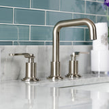 Whitaker Two-Handle 3-Hole Deck Mount Widespread Bathroom Faucet with Push Pop-Up Drain