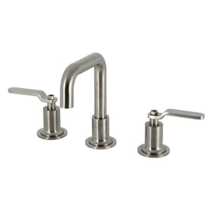 Whitaker Two-Handle 3-Hole Deck Mount Widespread Bathroom Faucet with Push Pop-Up Drain