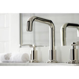 Whitaker Two-Handle 3-Hole Deck Mount Widespread Bathroom Faucet with Push Pop-Up Drain