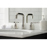 Whitaker Two-Handle 3-Hole Deck Mount Widespread Bathroom Faucet with Push Pop-Up Drain