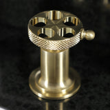 Webb Two-Handle 3-Hole Deck Mount Widespread Bathroom Faucet with Knurled Handle and Push Pop-Up Drain